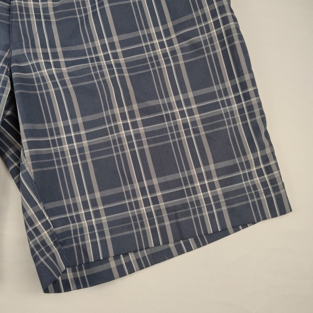PGA TOUR Golf Shorts Men's 36 Blue Plaid Performance Flat Front Casual Travel - Picture 5 of 16